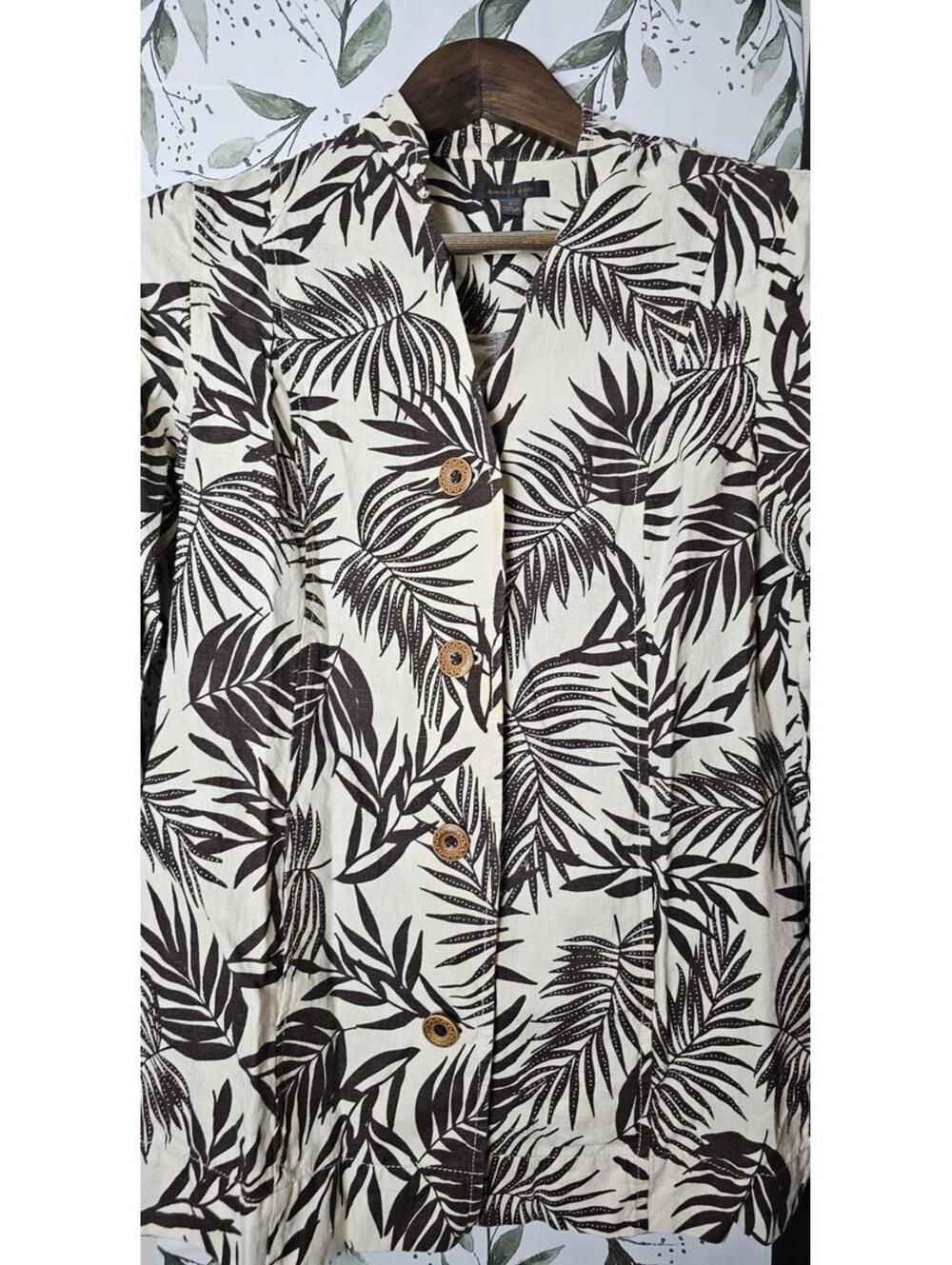 Amber Sun Blouse Brown & Cream Womens Size M - Picture 2 of 6